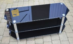 Glass 3 tier TV stand