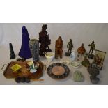 Modern figures, small tray, Wedgwood/Aynsley ceramics,
