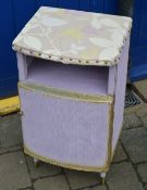 Upcycled Lloyd loom style bedside cabinet