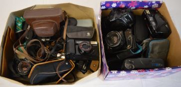 Various cameras including Canon, Minolta,