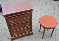 Small Georgian style chest of drawers and a table