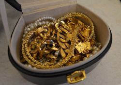Small jewellery box of costume jewellery