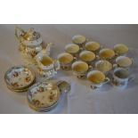 Ceramics including an early Victorian hand painted part tea service (af)