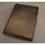 Silver cigarette case with a gilt interior,