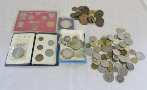 Assorted coins inc crowns, half crown, decimal coin set,