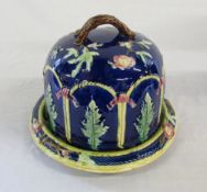 19th century majolica cheese dome L30 cm H 22 cm