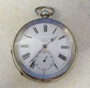 Fattorini & Sons Ltd Westgate Bradford suisse 'The Accurate' silver pocket watch marked 925