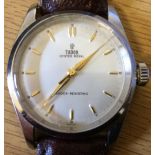 Tudor Oyster Royal stainless steel gentleman's wrist watch with repair guarantee certificate