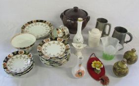 Various ceramics inc Royal Staffordshire & Alvingham, glass vase,
