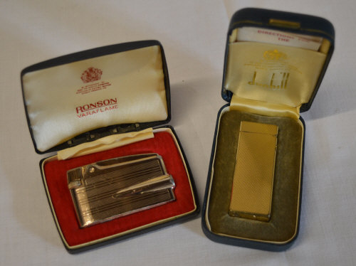 Dunhill lighter and a Ronson lighter