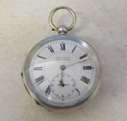 Kendal & Dent made in Buren continental silver pocket watch marked 935