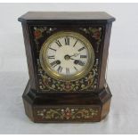 Aubert & Klaftenberger Geneve inlaid mahogany clock H 27 cm