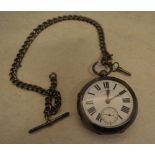 English Lever, A Yewdall, Leeds silver pocket watch,