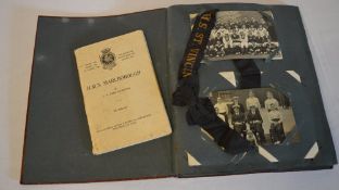 Postcard album relating to HMS Vincent and the training academy,