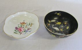 Carlton ware 'Cloisonne' bowl & Royal Worcester bowl