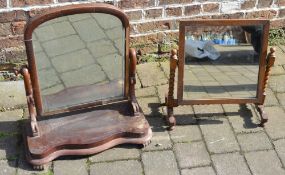 Victorian toilet mirror and a 1930s toilet mirror (AF)