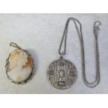 Silver necklace and pendant Sheffield hallmark weight 0.