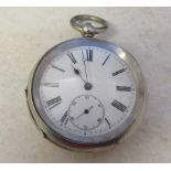 Continental silver pocket watch marked 935