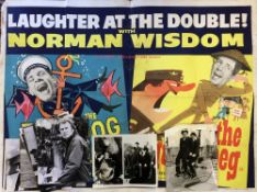 Cinema poster for the film Norman Wisdom 'Laughter at the cinema door' 101cm by 76cm & various B &