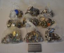 Large quantity of costume jewellery, including watches,