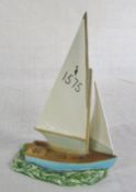 Beswick yacht/sailing boat, impressed mark 1634 H 21.