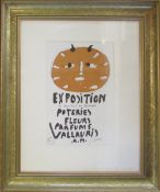 1957 poster print/lithograph by Pablo Picasso entitled 'Exposition' stamped Magdalene St Galley