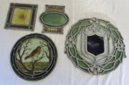 4 stained glass panels purportedly from Trocadero in London (Coventry Street/Shaftsbury Avenue)