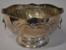 Silver plated punch bowl