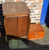 Record cabinet and a gramophone case