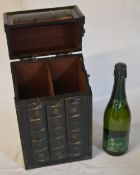 Wine box in the form of books and a bottle of Dubois Brut