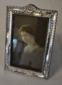 Edwardian silver photo frame,