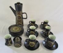 Denby 'Arabesque' coffee set with side plates
