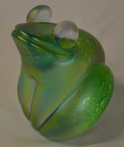 J Ditchfield paperweight in the shape of a frog