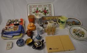 Vintage items including Villeroy & Boch, Portmeirion, trays,