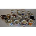 Various collectable mugs including Cadburys,