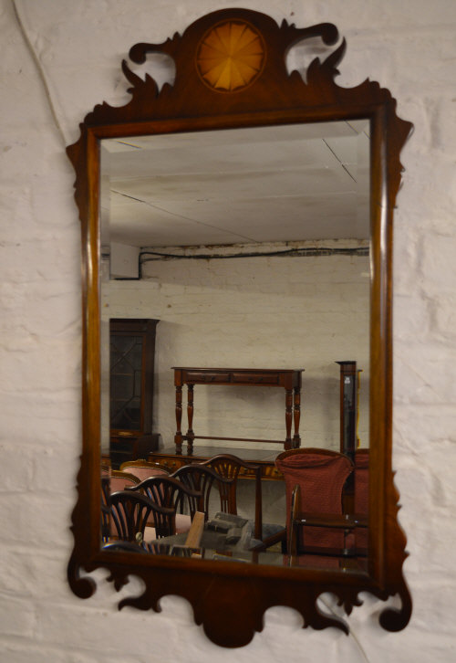 Reproduction wall mirror in the Chippendale style