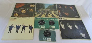 Selection of The Beatles albums and singles inc Rubber Soul, Abbey Road,