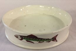 Pearlware char dish 19cm diameter