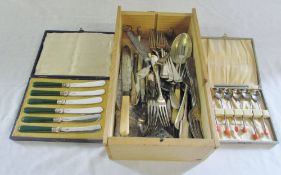 Selection of silver plate cutlery