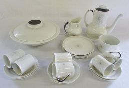 Royal Doulton 'Morning Star' coffee set with plates & tureen approx 20 pieces