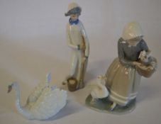 2 Lladro figures and one similar