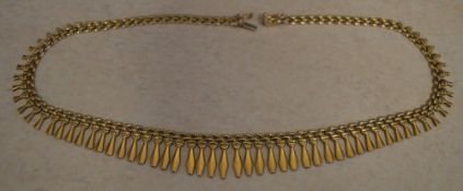 Necklace marked Italy 9k, approx weight 17.