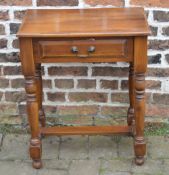 Mahogany side table on turned legs