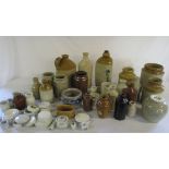 Various stoneware inc flagon, jars,