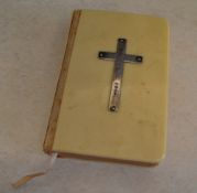 Ivory and silver mounted common prayer hymns book,