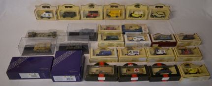 Die cast model vehicles including Days Gone and model tanks