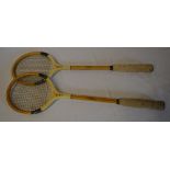 A pair of Court King rackets