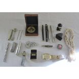 Various items inc pens, lighters,