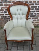 Reproduction Victorian armchair