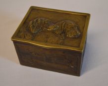 B Aitman & Co cold painted bronze cigarette box